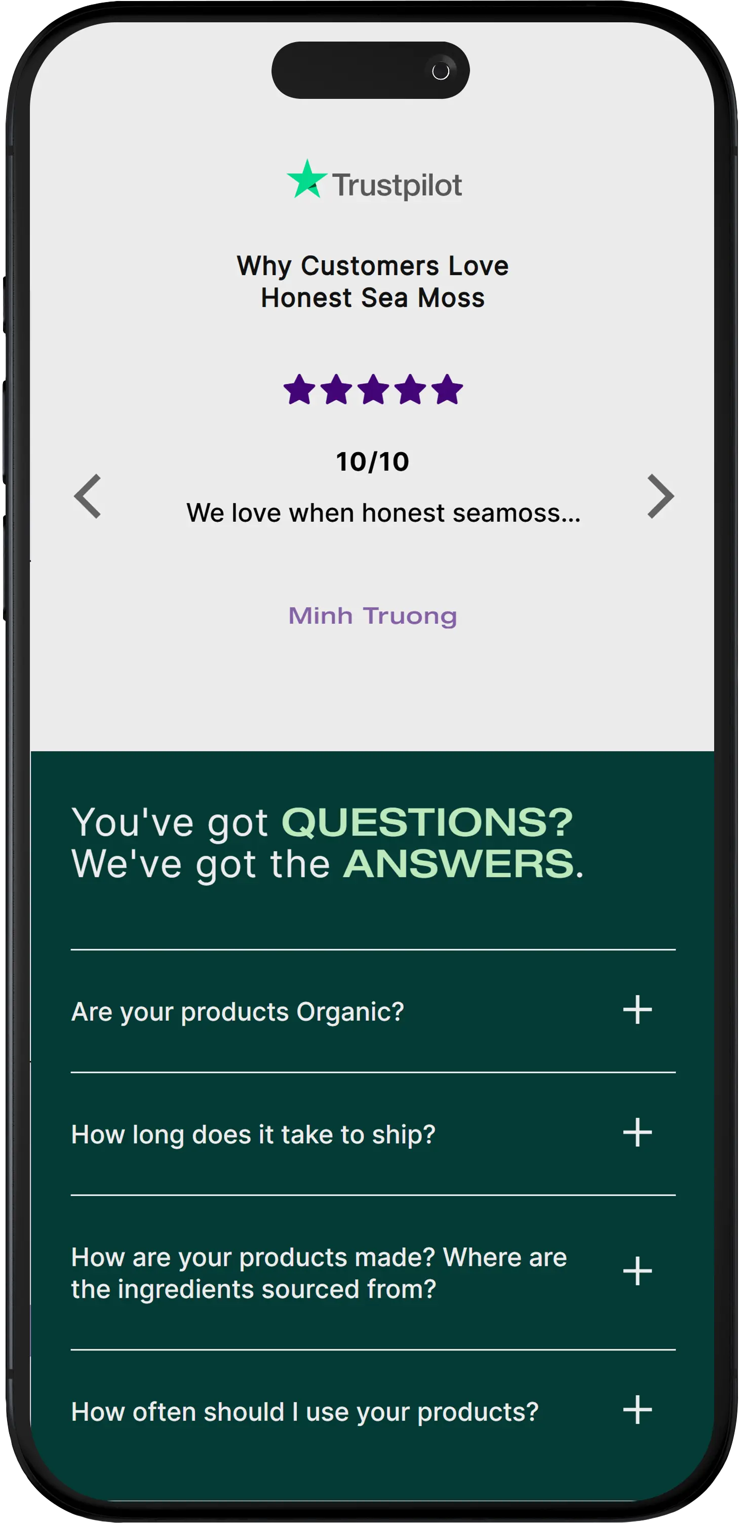 Honest Sea Moss Mobile - Raw Irish Sea Moss