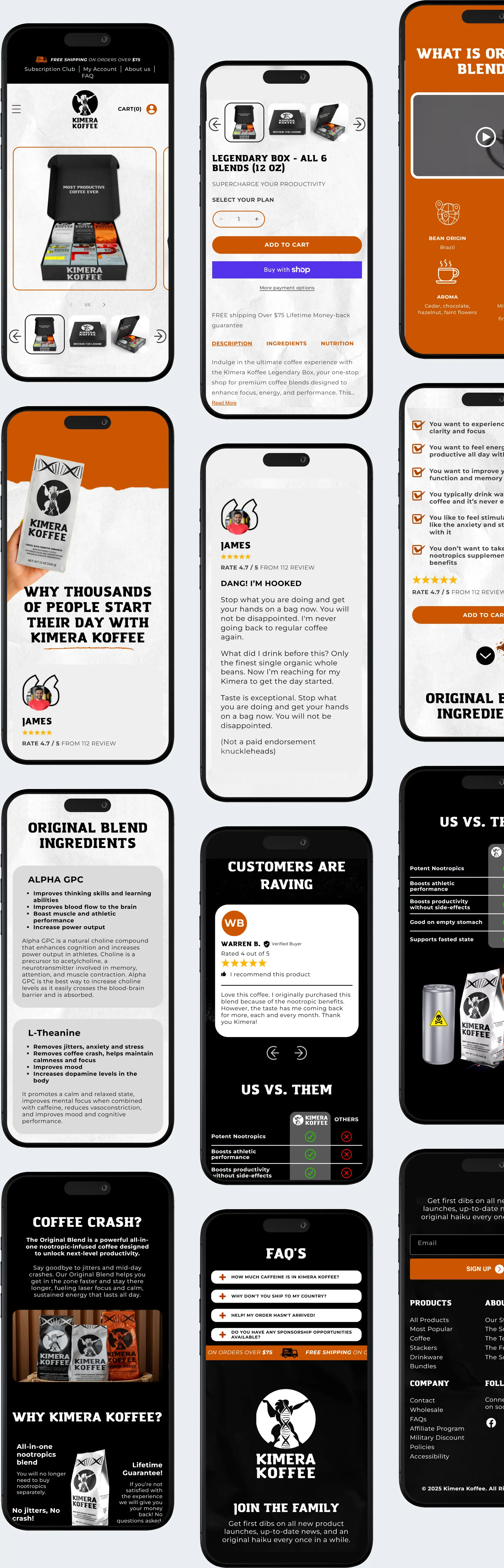 Kimera Koffee Product Page - Mobile