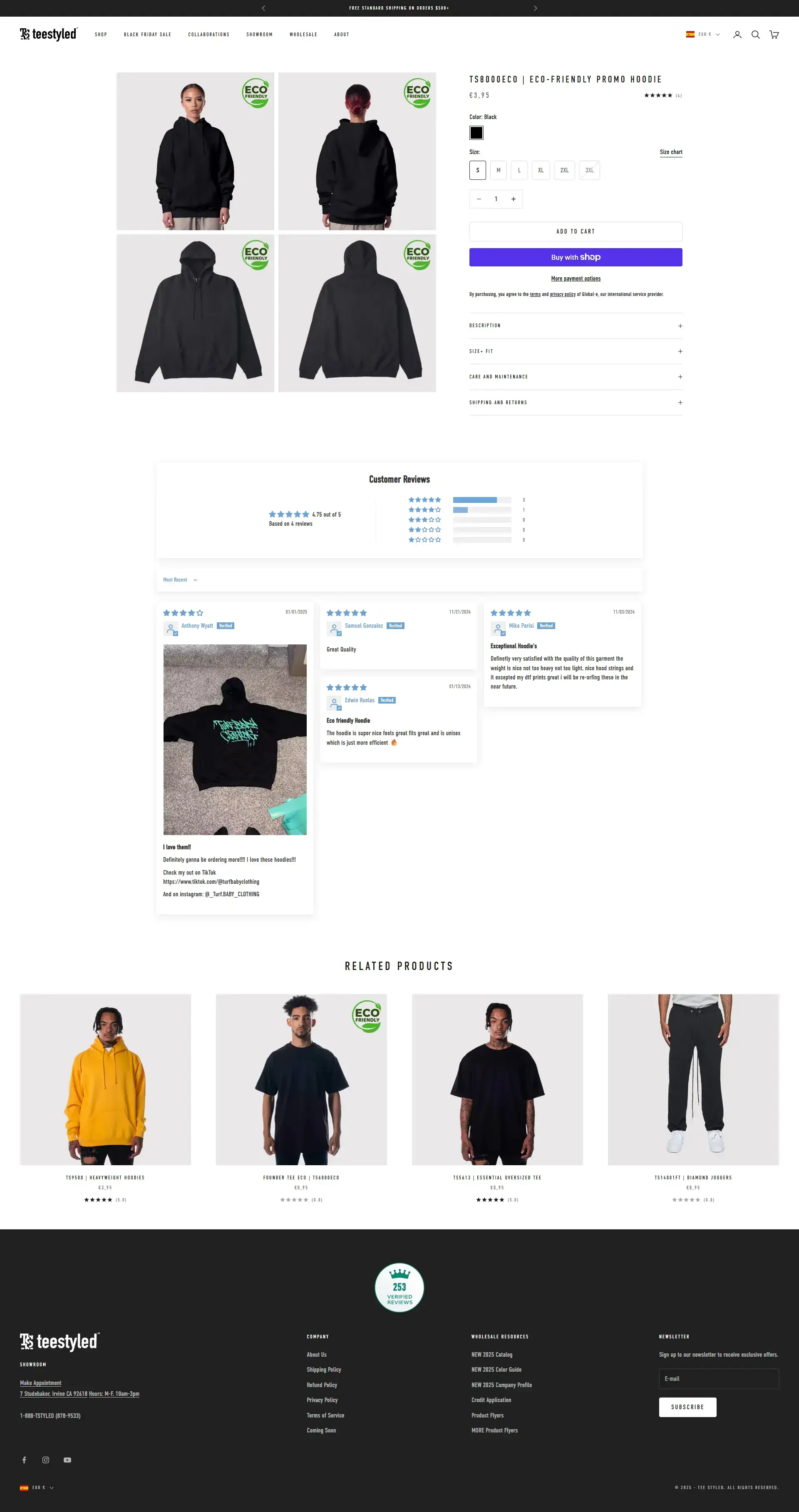Tee Styled Product Page Desktop
