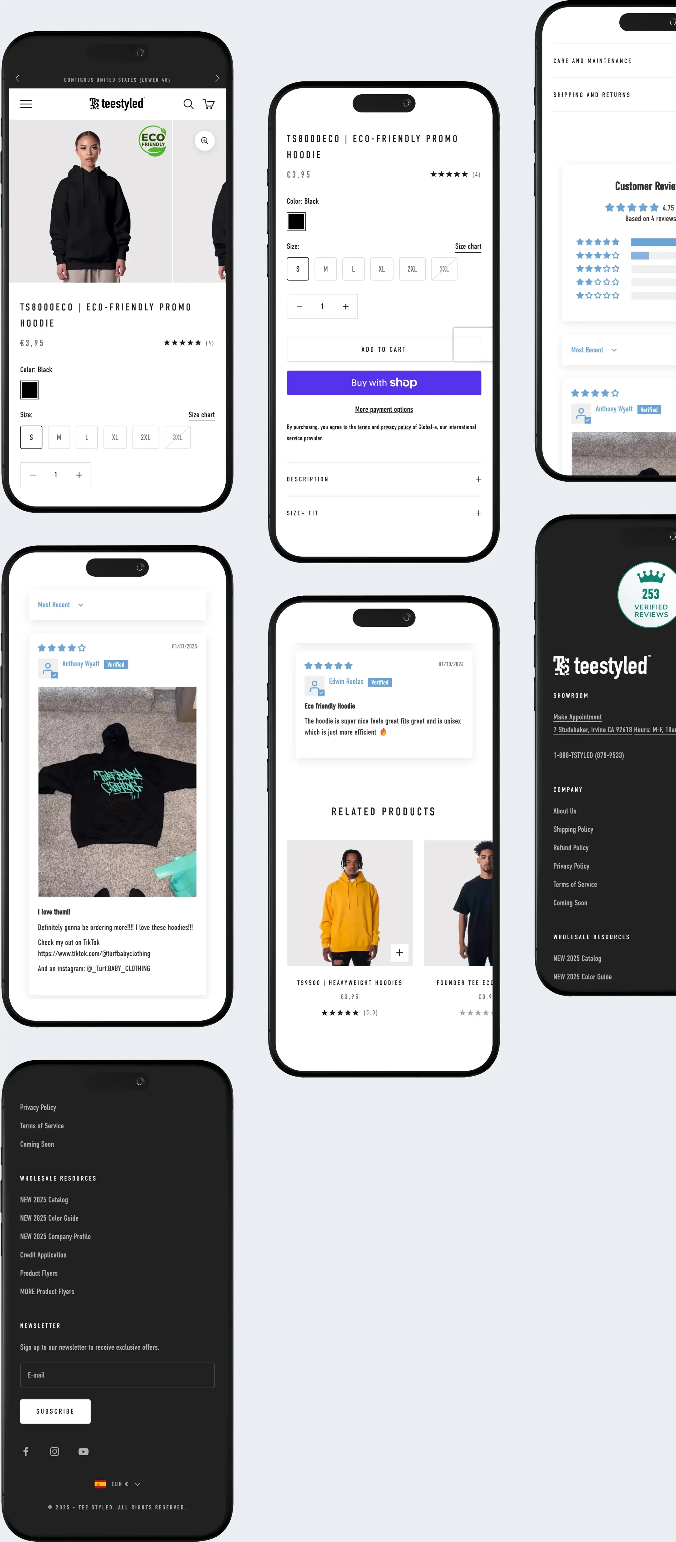 Tee Styled Product Page Mobile