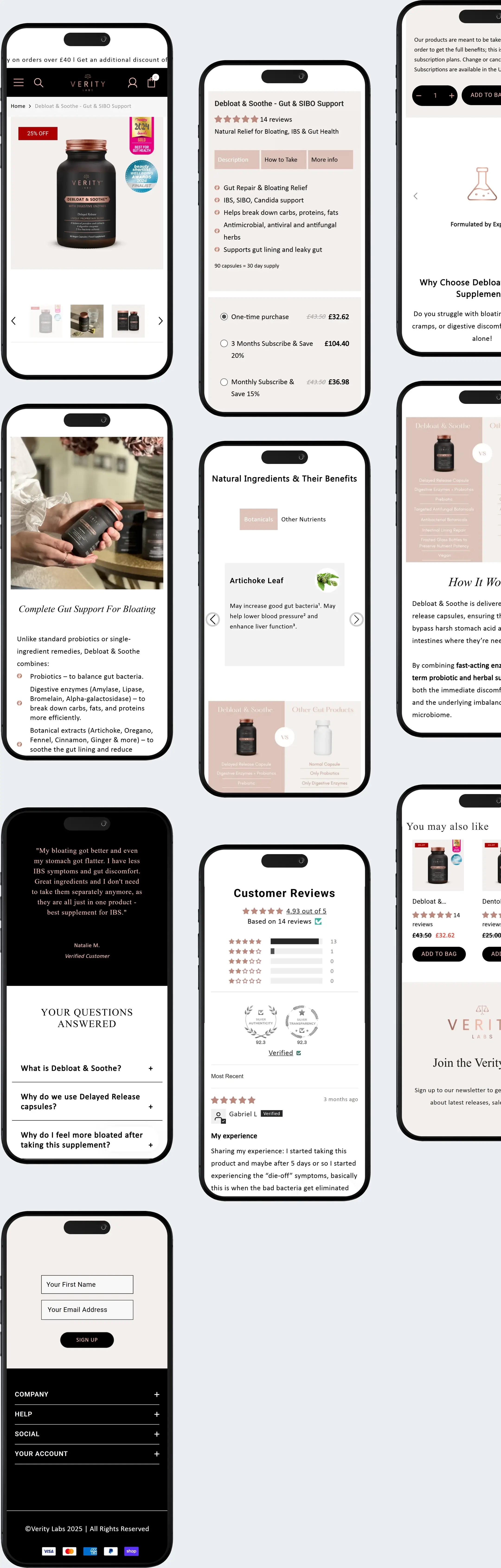 Verity Labs Product Page - Mobile