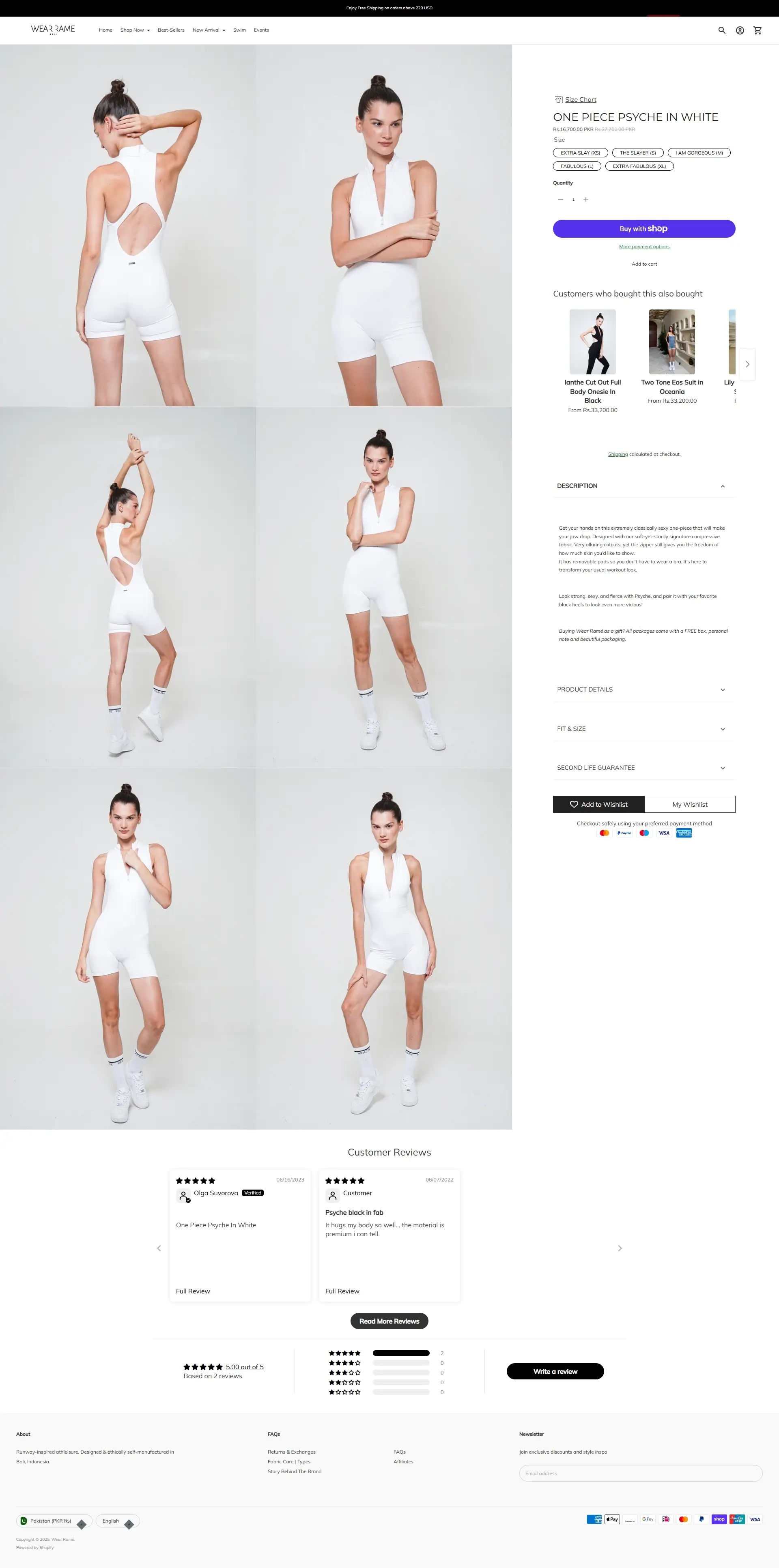 Wear Ramé Product Page - Desktop