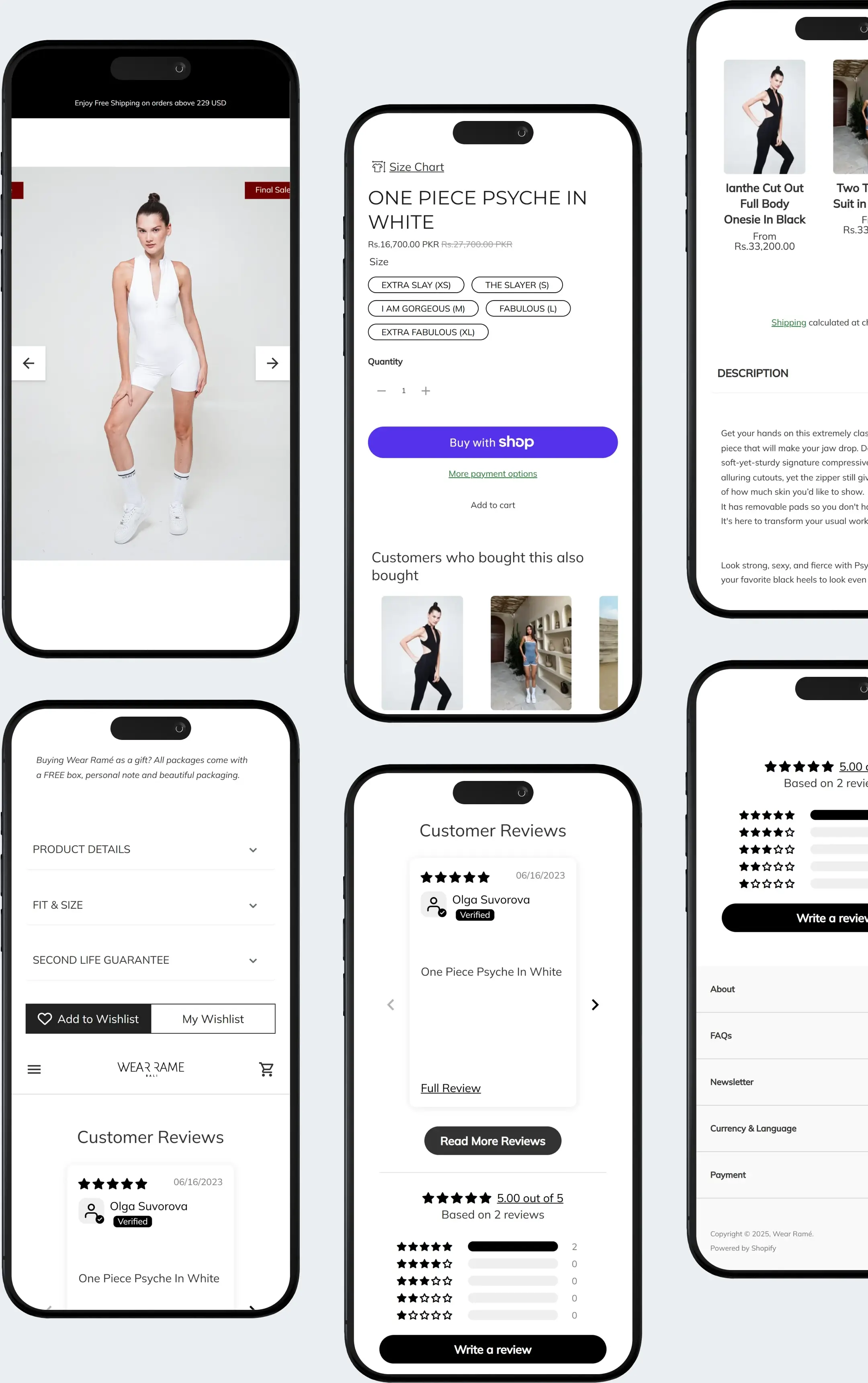 Wear Ramé Product Page - Mobile